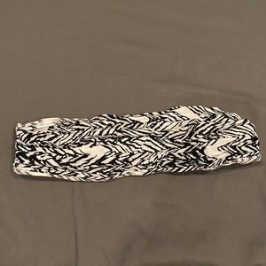 Aerie Black And White Striped Headband